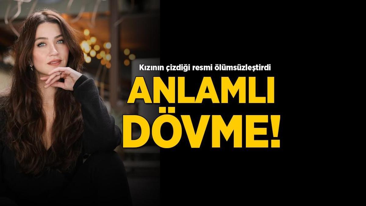 Ceren Benderlioğlu’ndan manalı dövme! Kızının çizdiği resmi ömür uzunluğu taşıyacak