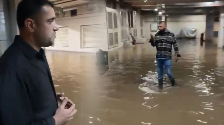 Belediye binasını su bastı: Lider: Maalesef son durum bu, ziyan çok büyük