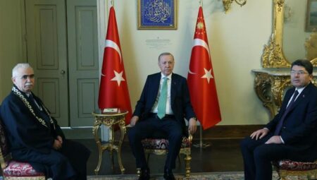 Cumhurbaşkanı Erdoğan, Anayasa Mahkemesi Başkanı Özkaya’yı kabul etti