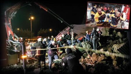 Son dakika! Samsun’da heyelan! Kaya kesimi aracın üzerine düştü, yaralılar var