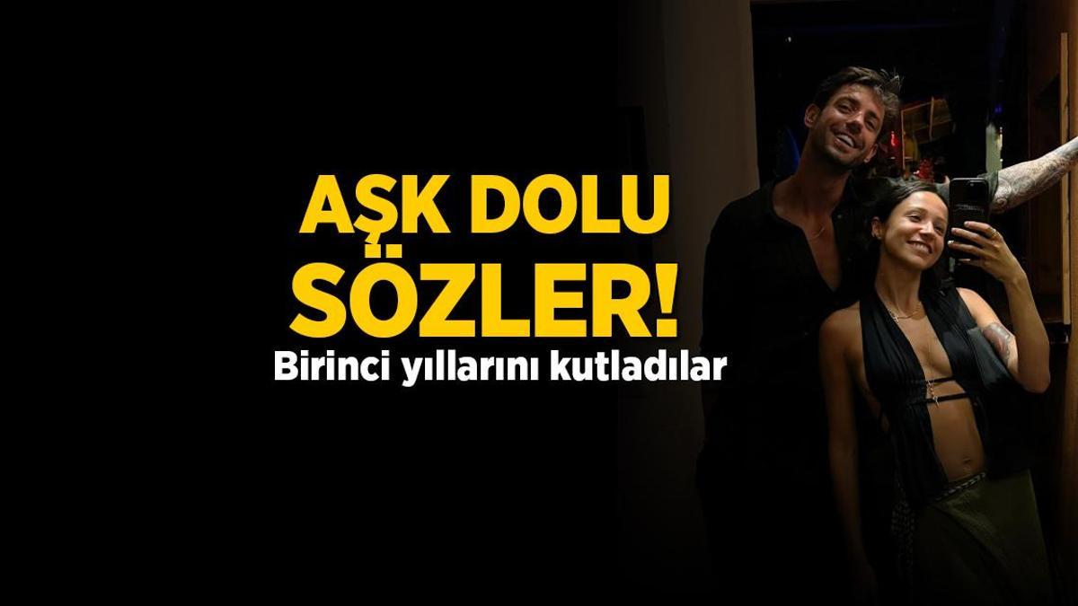 Birinci yıllarını kutladılar! Zeynep Bastık ve Serkay Tütüncü’den aşk dolu kelamlar