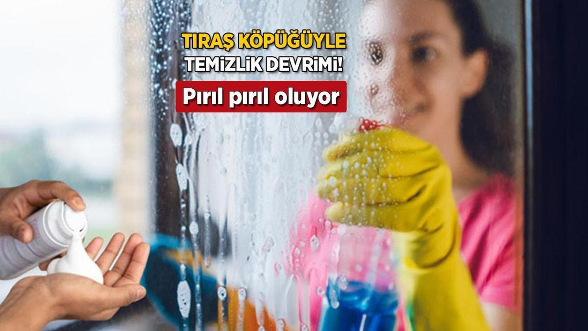 Cam paklığında yeni dönem! Tıraş köpüğüyle iz bırakmadan ışıl ışıl oluyor