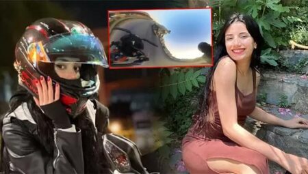 Fenomen motorcu Saniye’nin mevte gidişi kask kamerasında