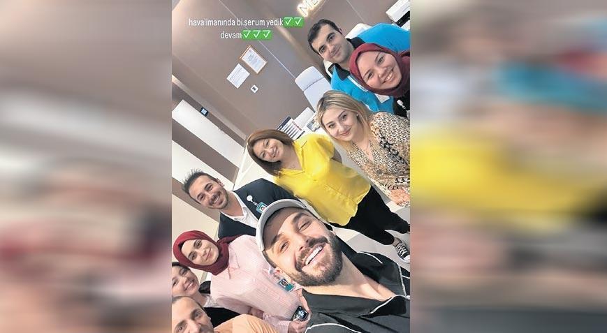 Havalimanında serum yedi