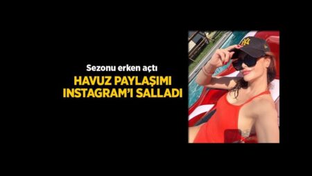 Soğuğa aldırmadan havuz dönemini açtı! Mine Tugay fit haliyle dikkat çekti