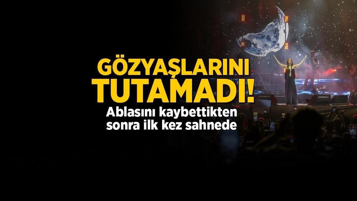 Ablasının vefatından sonra birinci kere sahnede! Simge gözyaşlarına boğuldu