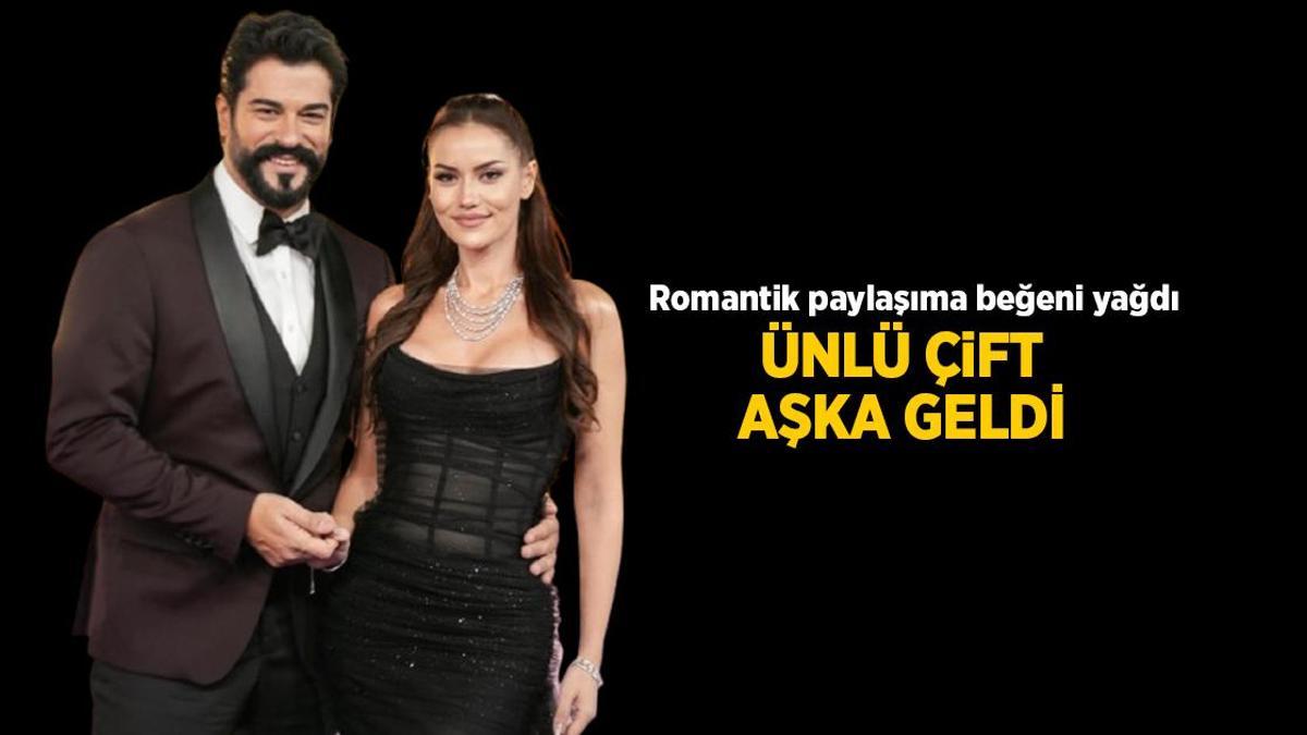Burak Özçivit aşka geldi! Eşi Fahriye Evcen’i kalp emojisiyle paylaştı
