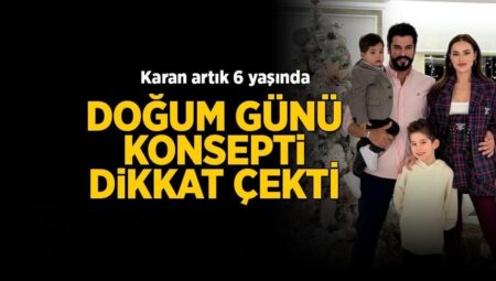 Fahriye Evcen ile Burak Özçivit’in oğlu Karan 6 yaşına girdi