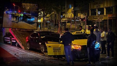 Kayseri’de zincirleme kaza! 4 araç birbirine girdi