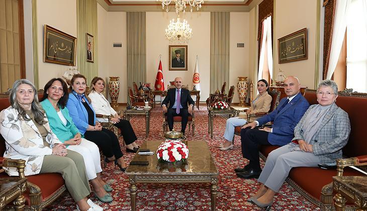 Meclis Başkanı Kurtulmuş, CHP’li Kaya ile YETERLİ Partili Çömez’i kabul etti