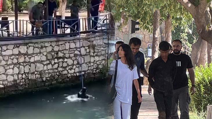 Polisi görünce dereye atlayıp kaçmaya çalıştı! Mevtle burun buruna geldi