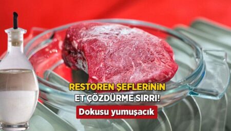Restoranların et çözdürme sırrı! 5 dakikada hazır: Su-tuz-sirkeyle süreç tamam